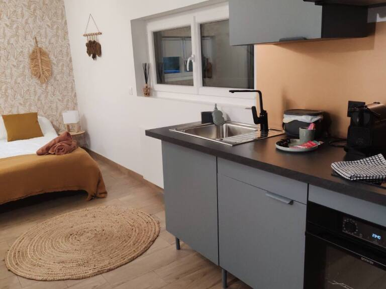 Kitchenette du studio sur place